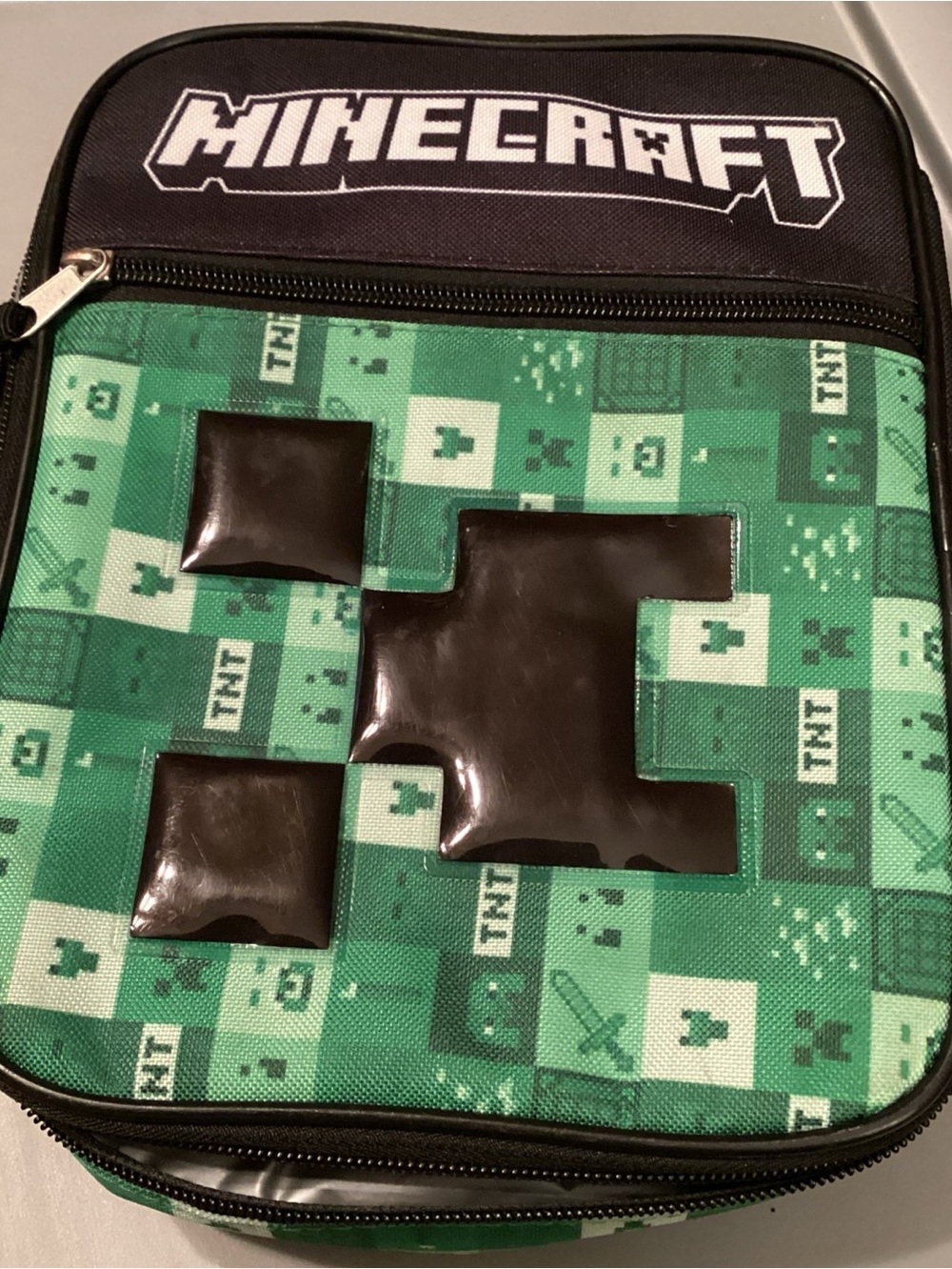 Minecraft 100% Polyester Kids Character Zippered Lunch Tote Bag